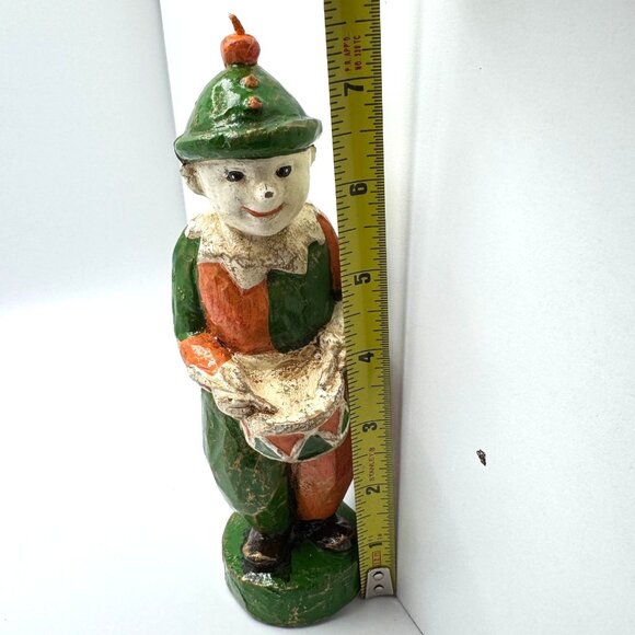 Villeroy & Boch Vtg Boy Clown Candle Brown/Green 7.5" Tall Handpainted NOS - Picture 3 of 8